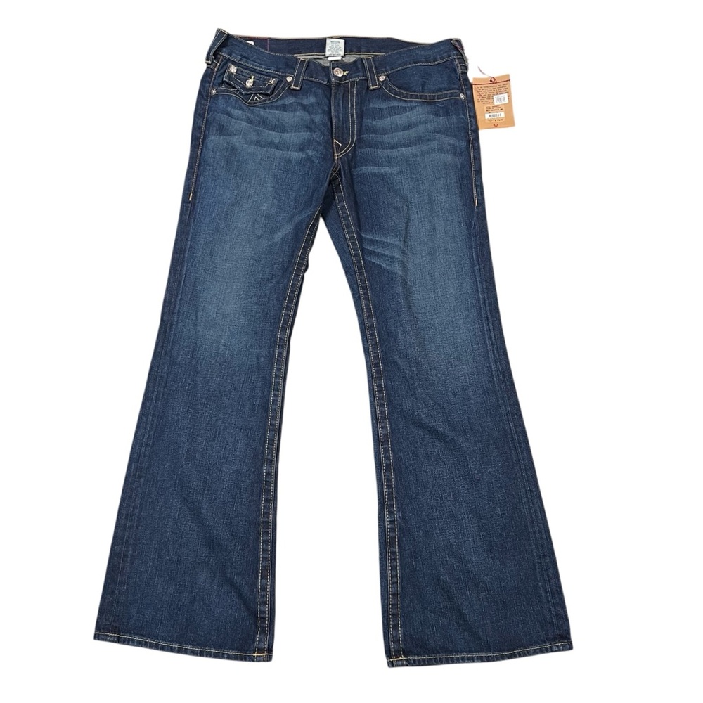 True Religion Men’s Billy Bootcut Monte Wash Blue Jeans Sz 38 NWT